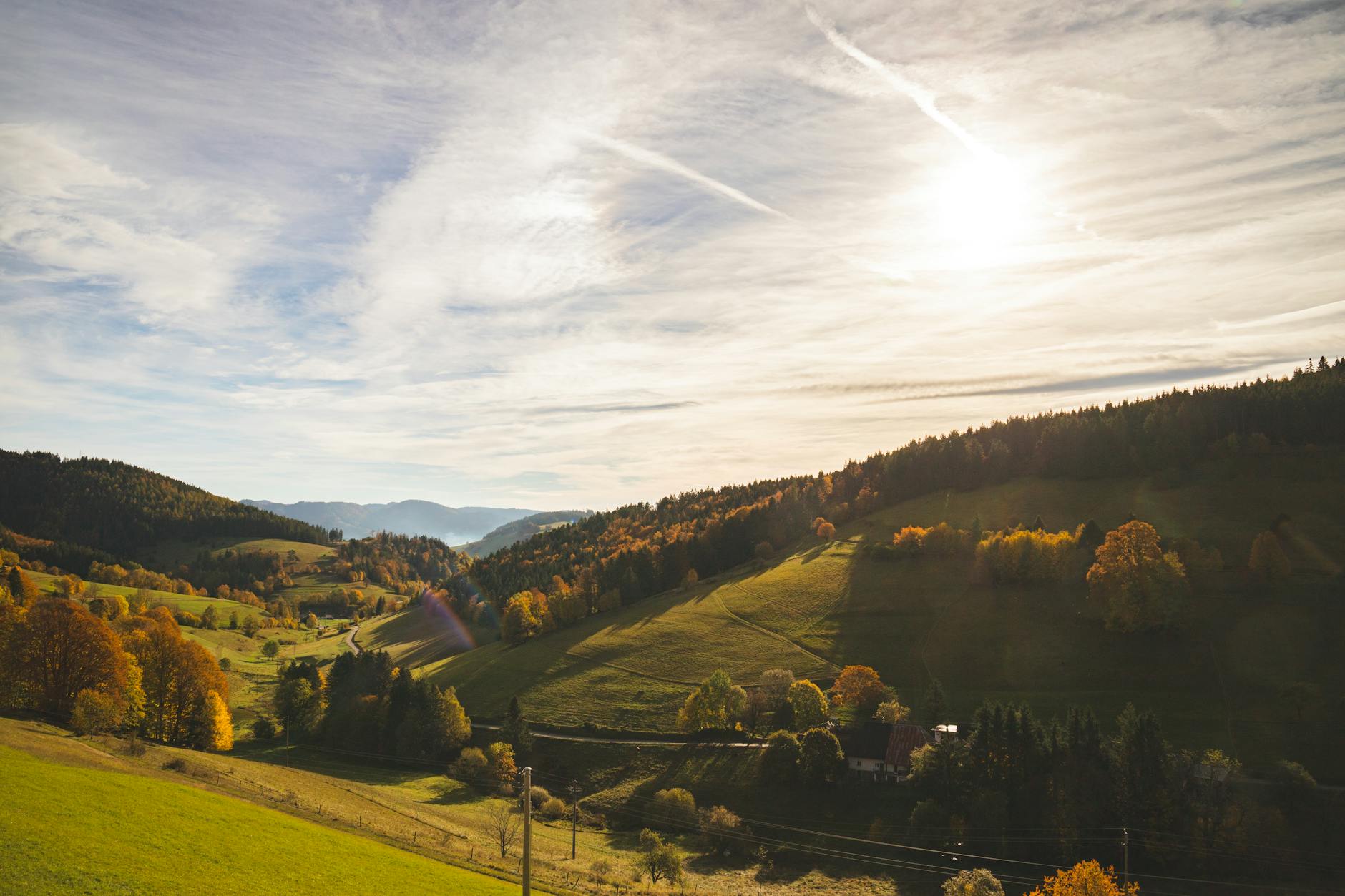 Podzimní krajina v Černém lese
